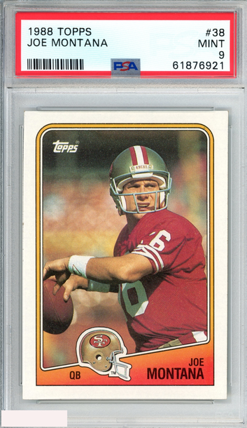 1988 TOPPS JOE MONTANA #38 SAN FRANCISCO 49ERS HOF PSA 9 MINT