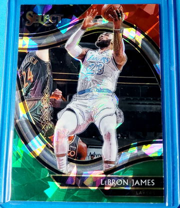 2021 Select Basketball LeBron James Court side Red White Green Cracked Ice #223