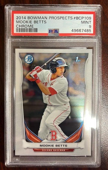 2014 Bowman Prospects Chrome Mookie Betts BCP109 PSA 9