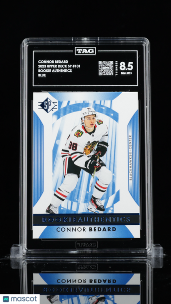2023-24 Upper Deck SP Hockey Connor Bedard #101 Blue Rookie TAG 8.5
