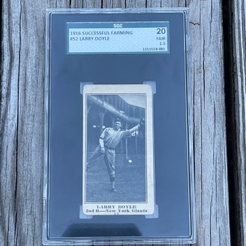 1916 Successful Farming M101-5 #52 Larry Doyle SGC 20 ONLY CARD GRADED NONE IN PSA