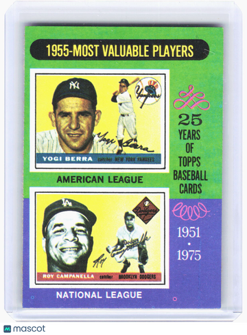 Topps 1975 Topps Baseball—1955 - Most Valuable Players #193 —Very Good