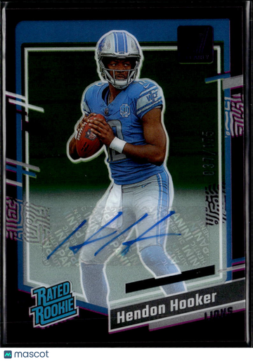 Hendon Hooker 2024 Panini Clearly Donruss Auto Detroit Lions
