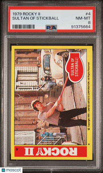 1979 Rocky II Sultan Of Stickball #4 PSA 8