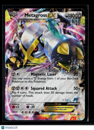 2014 XY Metagross EX Holo Black Star Promo FA #XY34