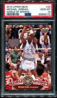 2010 Upper Deck UD World of Sports 23 Michael Jordan University of North Carolina UNC Tar Heels PSA 10 Gem Mint