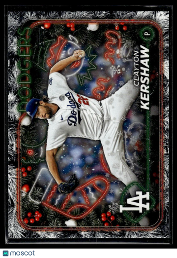 2024 Topps Holiday Clayton Kershaw #H92 Silver Glitter