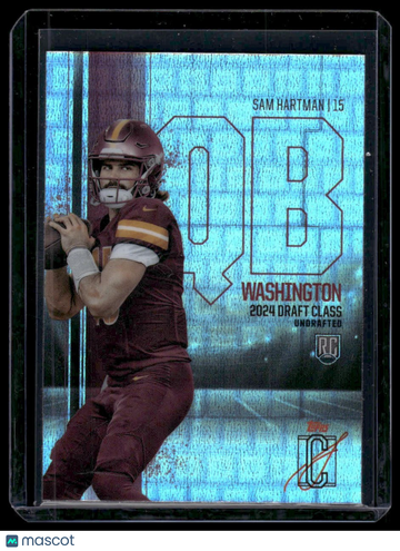2024 Topps Signature Class Sam Hartman #RCV-138 Base Rookies Chrome Variation Pandora Refractor