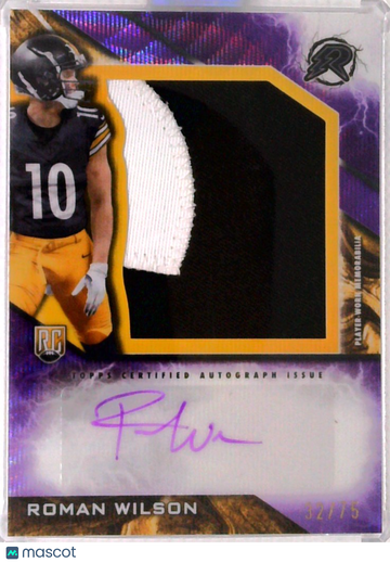 2025 Topps Resurgence Rookie Patch Autographs Roman Wilson Steelers RC Auto RPA-RW /75