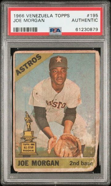1966 Venezuela Baseball #195 Joe Morgan PSA A