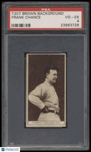 1912 T207 Brown Background Frank Chance PSA 4