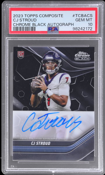 2023 Topps Composite Cj Stroud Chrome Black Autograph PSA 10 RC