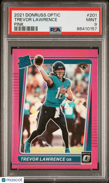 2021 Panini Donruss Optic Trevor Lawrence #201 Pink Rookie PSA 9