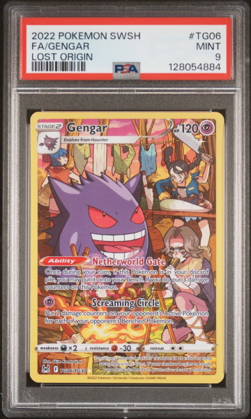 2022 Pokemon Sword and Shield Lost Origin Gengar #TG06 PSA 9
