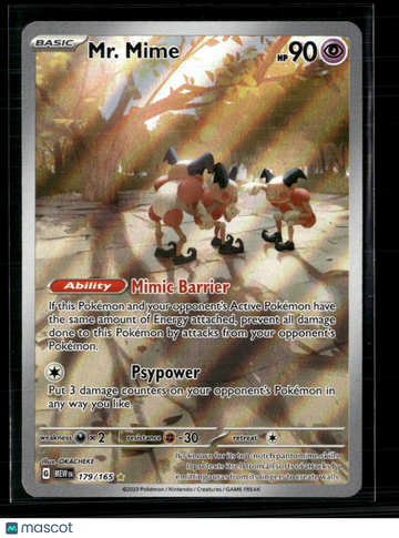 2023 Scarlet & Violet 151 MR. Mime Holo Secret Rare #179/165