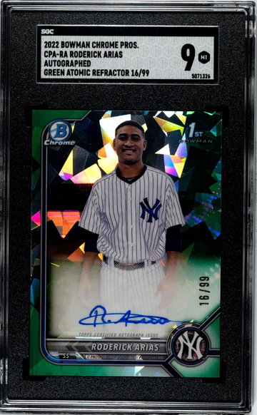 2022 Bowman Chrome #CPA-RA Roderick Arias /99 SGC 9