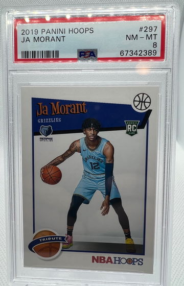 2019 Panini Hoops Ja Morant RC PSA 8