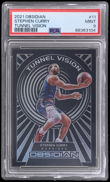 2021 Panini Obsidian Stephen Curry Tunnel Vision PSA 9