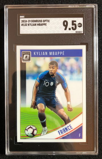 Kylian Mbappe 2018 Donruss Optic RC #132 Rookie MINT+ SGC 9.5 POP 26