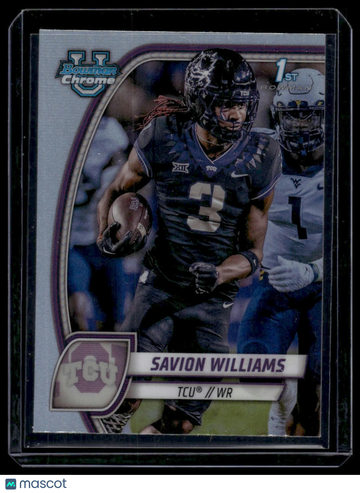 2024 Bowman Chrome University Savion Williams #160 Refractor