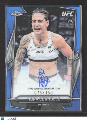 2026 Topps Chrome UFC Nora Cornolle #BAV-NC Blue RC 075/150 Auto