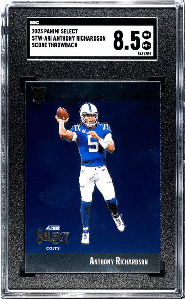 2023 Panini Select Throwback Anthony Richardson #STW-ARI RC SGC 8.5