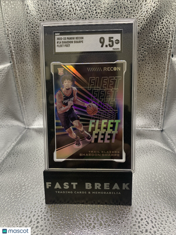 2022-23 Panini Recon Shaedon Sharpe #14 Fleet Fleet Rookie SGC 9.5