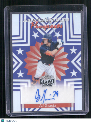 2026 Leaf Metal Draft America's Pastime Prospects AJ Gracia #AP-AJG AUTOGRAPHED