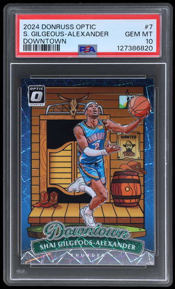 2024 Donruss Optic Shai Gilgeous-alexander Downtown PSA 10