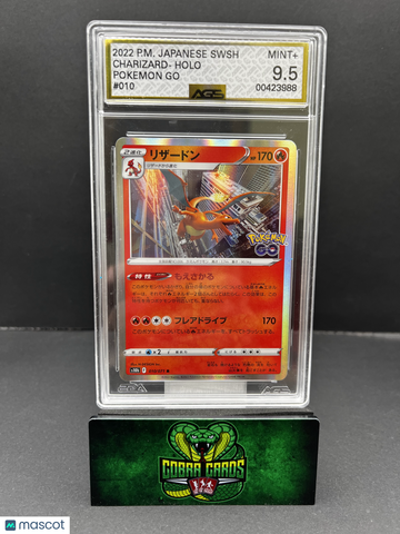 2022 Sword & Shield Pokemon GO Charizard #010 Unlimited AGS 9.5