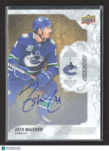 2020 Upper Deck Engrained Hockey Zack MacEwen #80 Auto