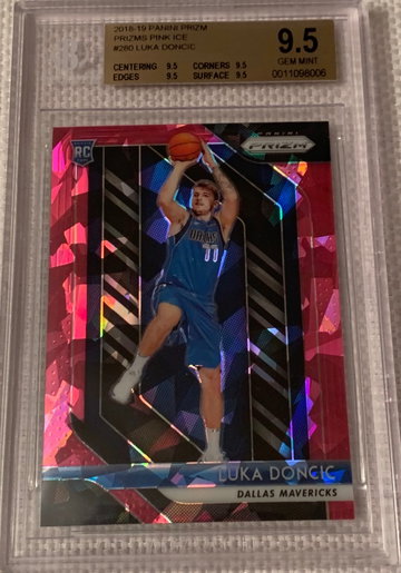 Luka Doncic 2018-19 Prizm Pink Ice BGS 9.5 QUAD 9.5 ROOKIE
