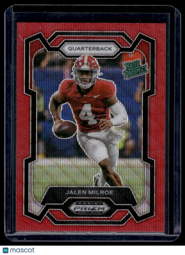 2024 Panini Prizm Draft Picks Jalen Milroe #122 Ruby Wave