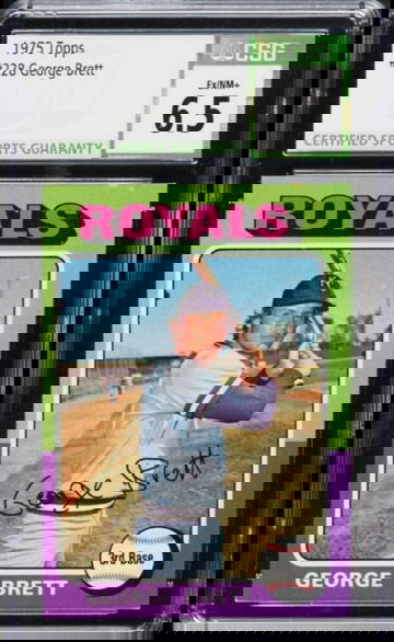 1975 Topps #228 George Brett RC CSG 6.5 EX-NMT Royals HOF very nice !