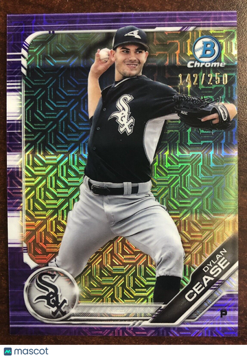 Dylan Cease 2019 Bowman Chrome Mega Box Mojo Purple Parallel #142/250 White Sox