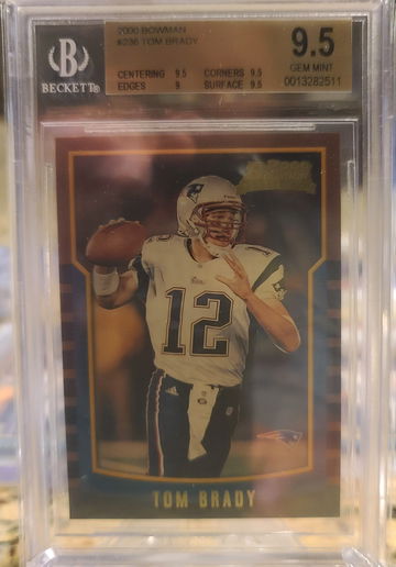 2000 Bowman Tom Brady BGS 9.5