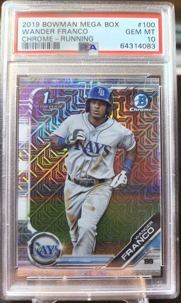 2019 Bowman Chrome Wander Franco 1st Mega Box Mojo Gem Mint PSA 10 Rays