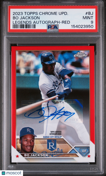 2023 Topps Chrome Update Chrome Legends Autograph Bo Jackson #BJ Red / Parallel/Variety PSA 9 Topps