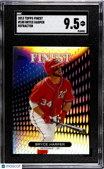 2013 Topps Finest Bryce Harper #100 Refractor SGC 9.5