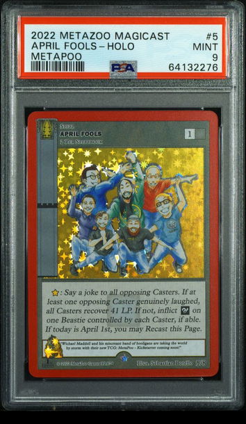 💎2022 Metazoo Magicast Metapoo #3 APRIL FOOLS-Holo | PSA 9 |👻🧨LOW PRINT RUN📈