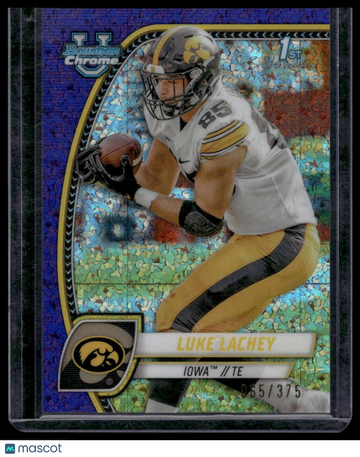 2024 Bowman University Chrome Luke Lachey #122 Purple Mini-Diamond Refractor SN