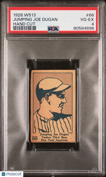 1928 W513 Hand Cut Jumping Joe Dugan #66 Hand Cut PSA 4