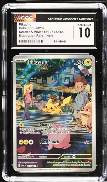 2023 Scarlet & Violet #173/165 Pikachu Illustration Rare CGC 10