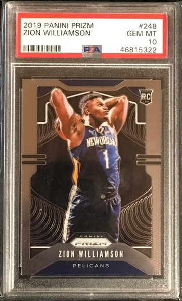 2019-20 Prizm - ZION WILLIAMSON  - Rookie - PSA 10