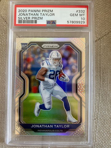 2020 Jonathan Taylor Silver Prizm PSA 10