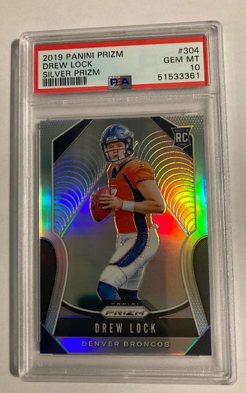 2019 Prizm silver Drew lock psa 10 