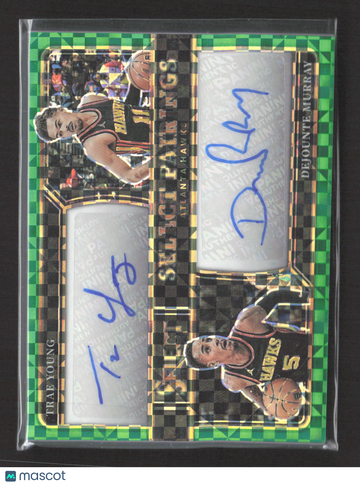 2024 Panini Select Prizm Select Pairings Dejounte Murray Trae Young #SP-ATL Green Checkerboard /5