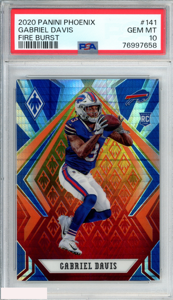 2020 PANINI PHOENIX GABRIEL DAVIS #141 FIRE BURST ROOKIE RC PSA 10 GEM MT