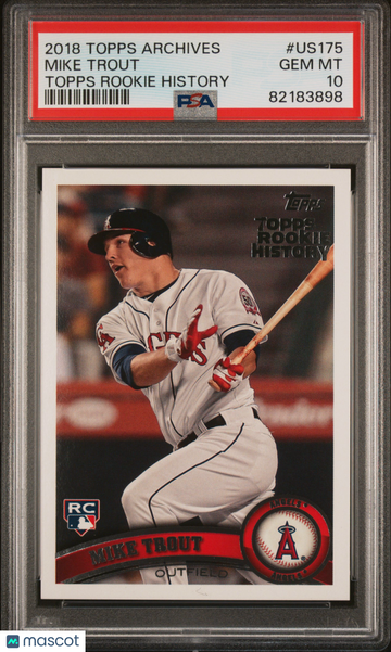 2018 Topps Archives Topps Rookie History Mike Trout #US175 PSA 10