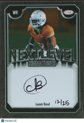 Isaiah Bond 2025 SAGE Rookie Auto Texas Longhorns